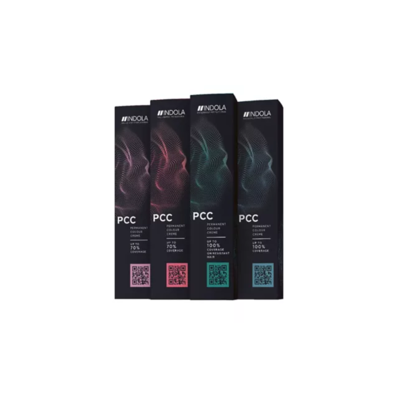 Tinte Profesional PCC Indola 60 ml – coloración permanente profesional con alta cobertura y brillo duradero