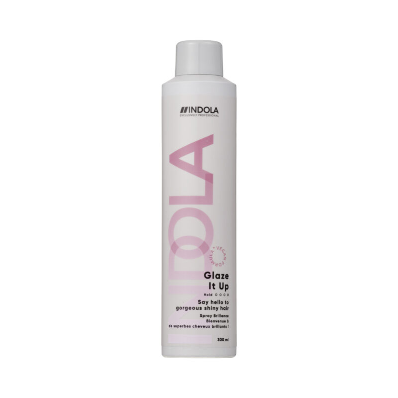 Glaze It Up Indola 300ml – spray de brillo instantáneo para todo tipo de cabello