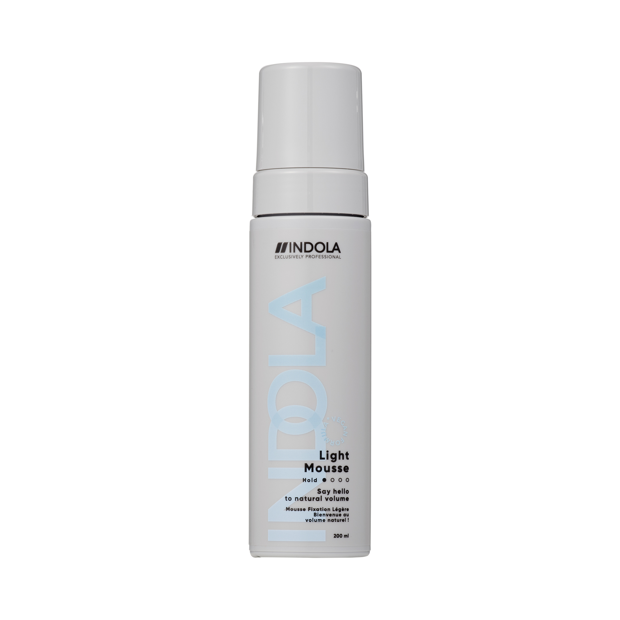 Espuma de Fijación Ligera Indola 200ml – control suave y flexible del peinado