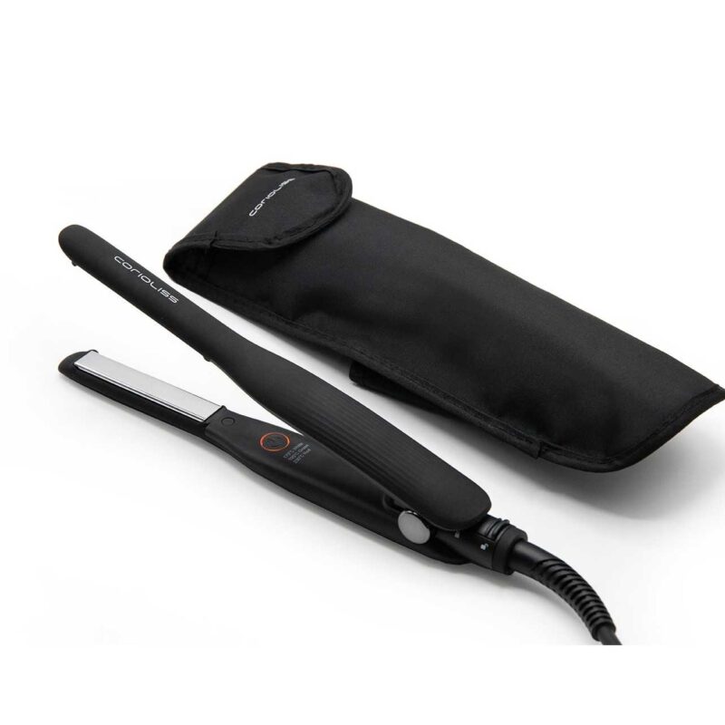 Plancha de Pelo C-Slim Black Corioliss – plancha profesional estrecha de titanio para alisado y definición precisa