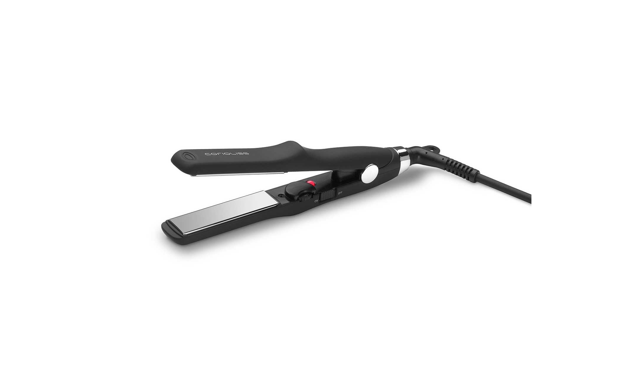 Plancha de Pelo C-Slim Black Corioliss – plancha profesional estrecha de titanio para alisado y definición precisa
