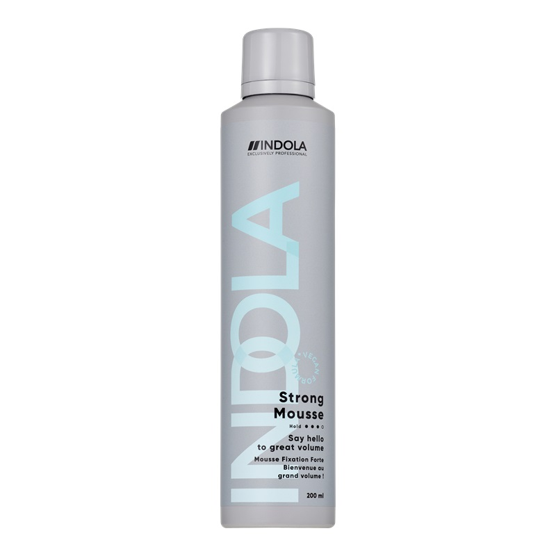 Espuma de Fijación Fuerte Indola 200 ml – mousse profesional para volumen y fijación duradera sin apelmazar