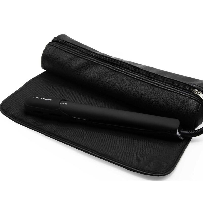 Plancha C5 Black Chrome Corioliss – plancha profesional con placas de titanio y control digital de temperatura