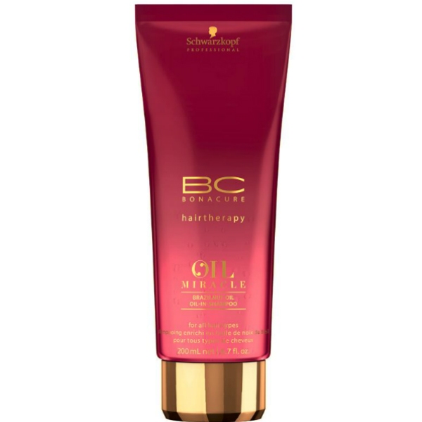 Champú Bonacure Oil Miracle 200 ml – champú profesional con aceites preciosos para nutrir y dar brillo al cabello seco