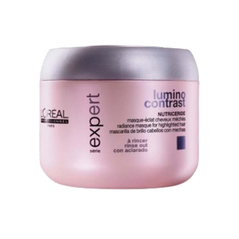 Mascarilla Lumino Contrast L’Oréal Professionnel 200 ml – tratamiento profesional para cabello con mechas o reflejos