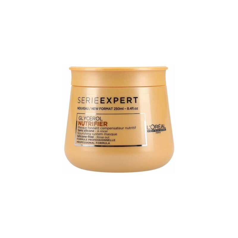 Mascarilla Nutrifier Serie Expert L’Oréal Professionnel 250 ml – tratamiento profesional nutritivo con glicerol y aceite de coco para cabello seco