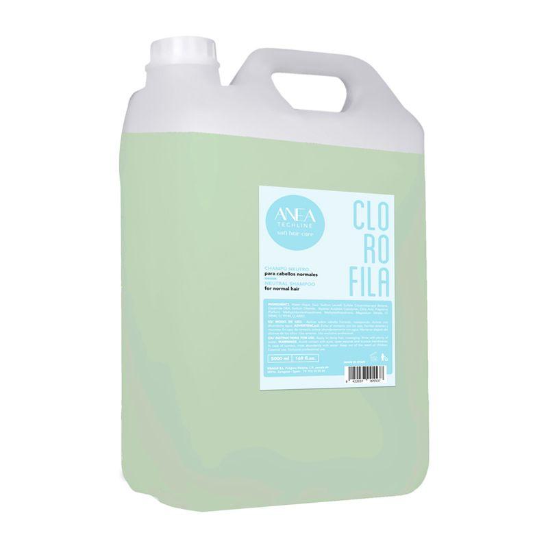 Champú neutro de clorofila Anea Techline 5 L – champú profesional purificante para uso frecuente