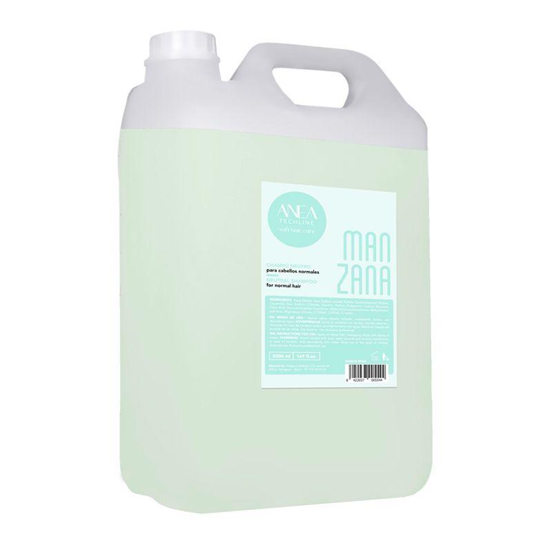 Champú neutro de manzana Anea Techline 5 L – champú profesional para uso frecuente con aroma fresco de manzana
