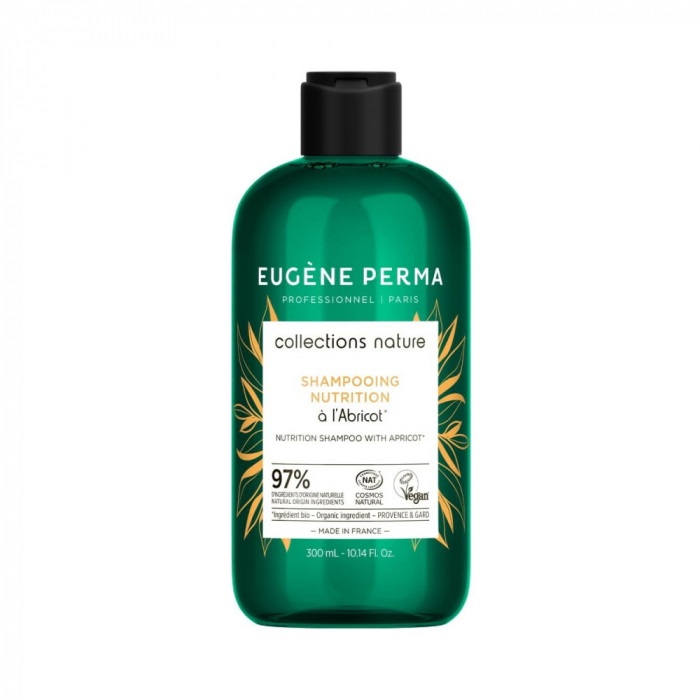 Champú de nutrición Eugène Perma Nature 300 ml – champú profesional con ingredientes naturales para cabello seco o dañado