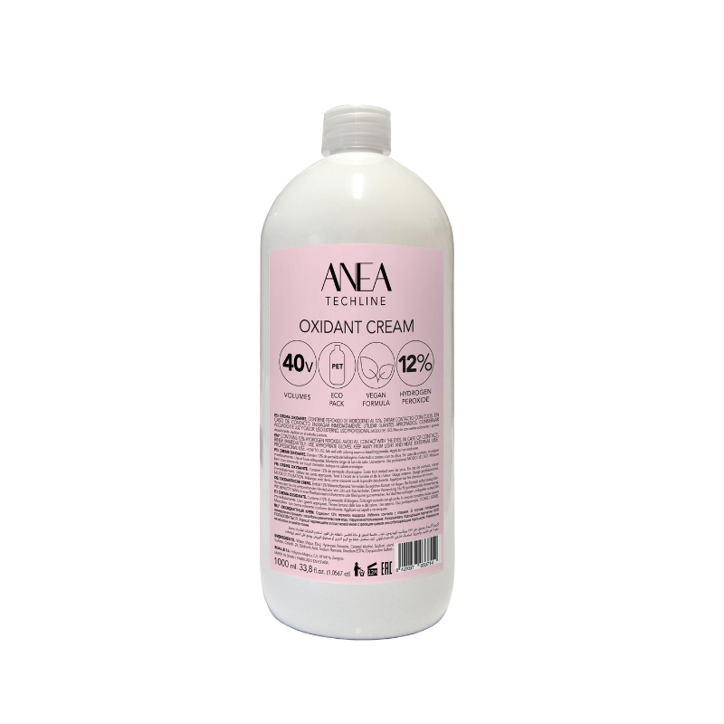 Crema oxidante 40 vol 12% con vitamina C Anea Techline 1000 ml – oxidante profesional para coloración capilar