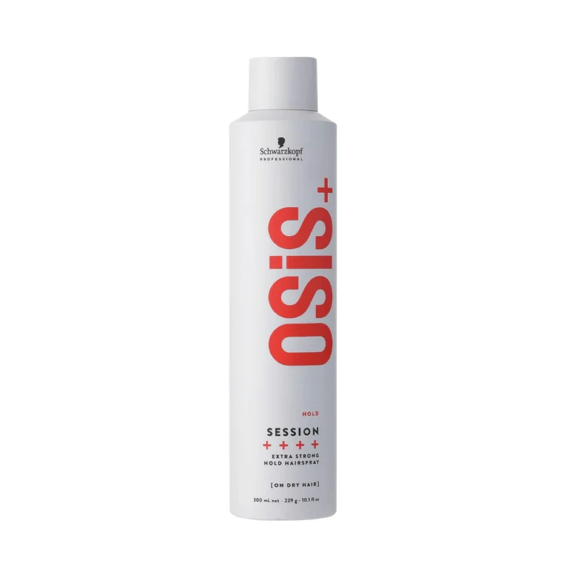 Laca de fijación extra fuerte OSiS Session 300 ml – spray profesional para máxima sujeción y control del peinado
