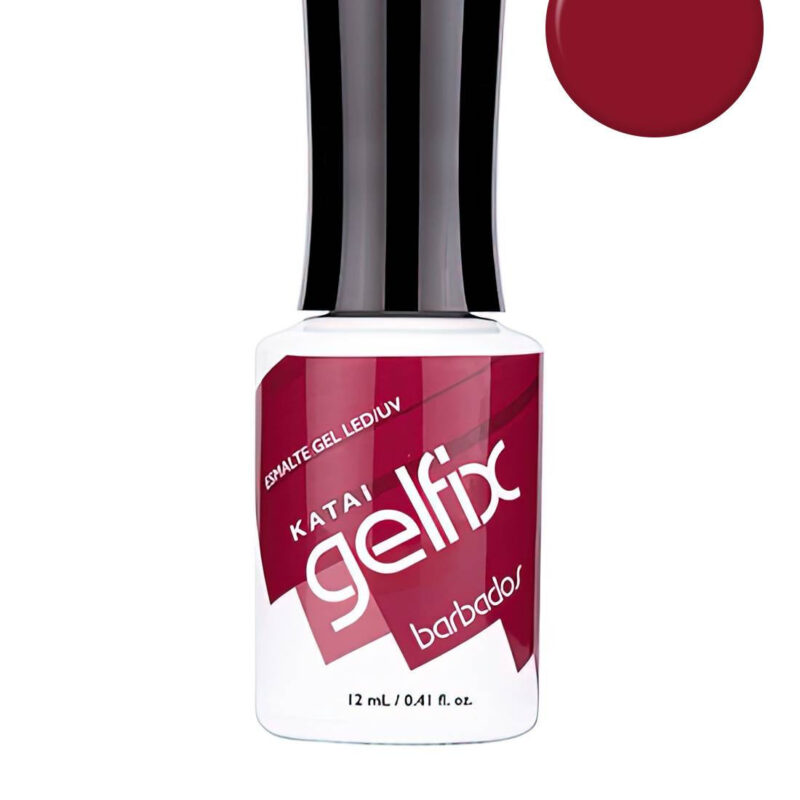 Esmalte semipermanente de uñas Barbados Gelfix Katai, color vibrante y duradero con acabado profesional brillante.