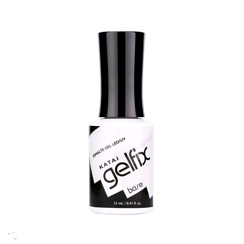 Esmalte semipermanente Base Coat Gelfix Katai, base profesional para uñas que protege, fortalece y mejora la adherencia del color.