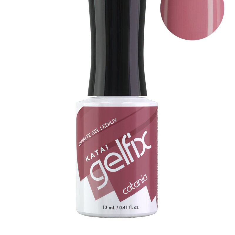 Esmalte semipermanente de uñas Catania Gelfix Katai, color vibrante y duradero con acabado profesional brillante.