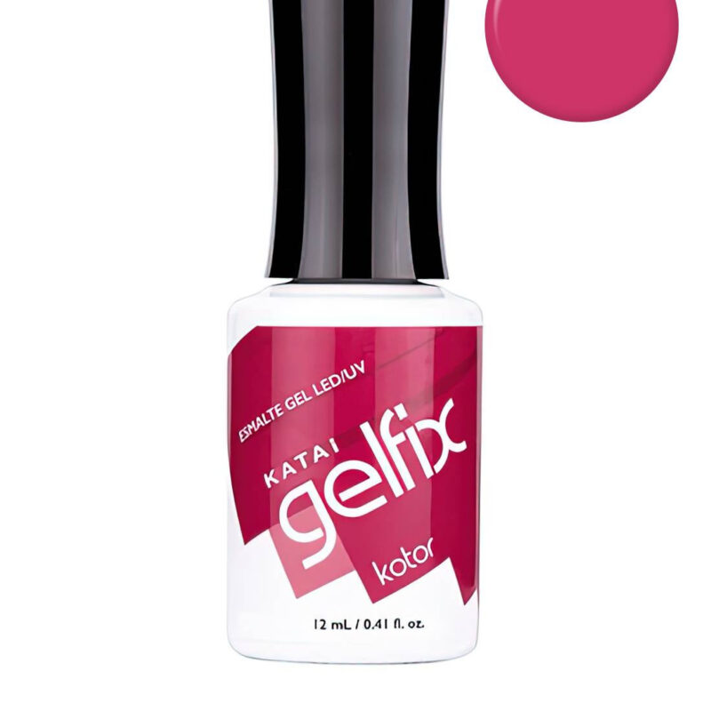 Esmalte semipermanente de uñas Kotor Gelfix Katai, esmalte profesional de larga duración con color intenso y acabado brillante.