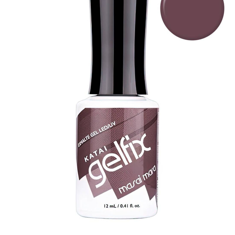 Esmalte semipermanente de uñas Masai Mara Gelfix Katai, esmalte profesional de larga duración con color intenso y acabado brillante.