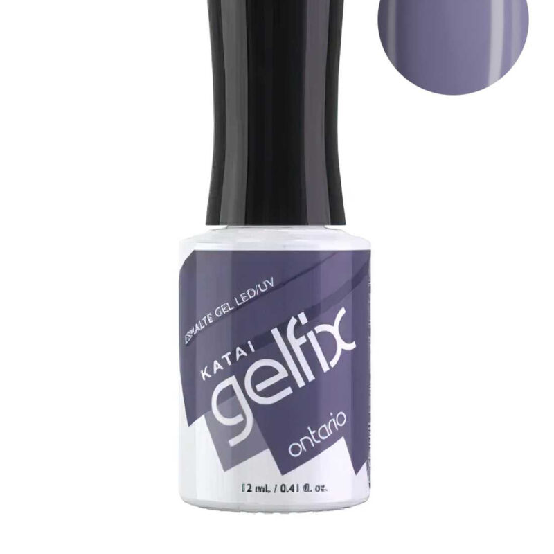 Esmalte semipermanente de uñas Ontario Gelfix Katai, esmalte profesional de larga duración con color vibrante y acabado brillante.