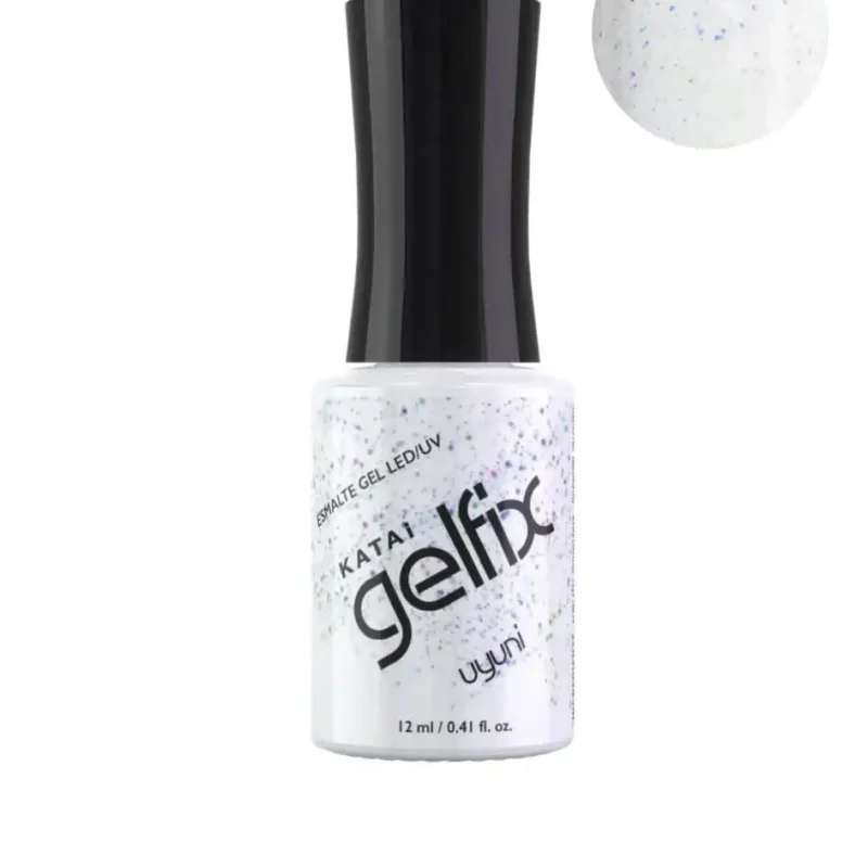 Esmalte semipermanente de uñas Uyuni Gelfix Katai, esmalte profesional duradero con color intenso y acabado brillante.