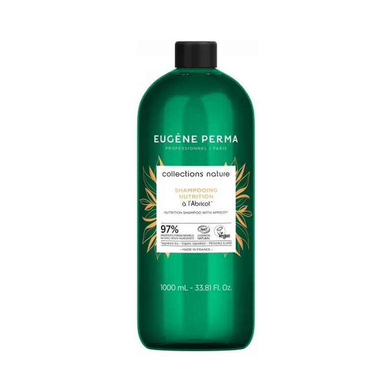 Champú de nutrición Eugène Perma Nature 1000 ml – champú profesional nutritivo para cabello seco o dañado