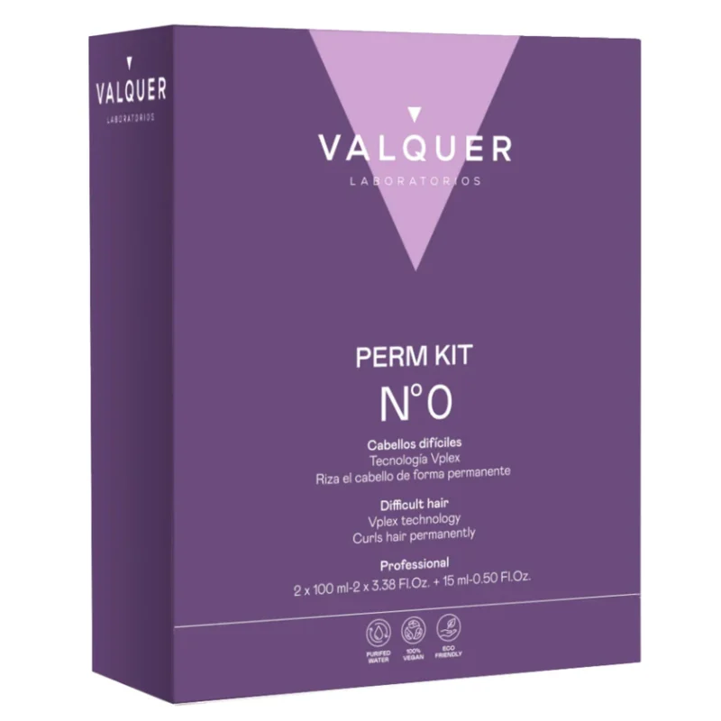 Kit para permanente Nº0 Valquer 210 ml – tratamiento profesional para cabellos fuertes o difíciles de moldear