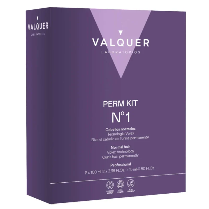 Kit para permanente Nº1 Valquer 210 ml – tratamiento profesional para moldear cabellos normales