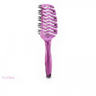Cepillo de cerdas naturales Tanglim Flex Vent fucsia Lim Hair – cepillo profesional para desenredar y dar brillo al cabello