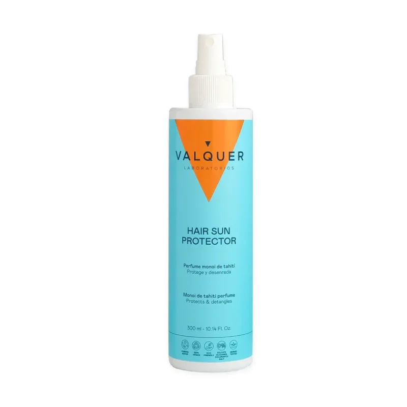 Protector solar capilar Valquer 300 ml – spray profesional para proteger el cabello del sol y la radiación UV