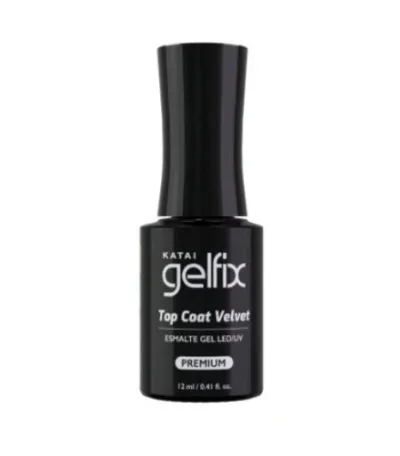 Esmalte semipermanente Top Coat Mate Gelfix Katai, acabado profesional para uñas con efecto mate duradero y protección del color.